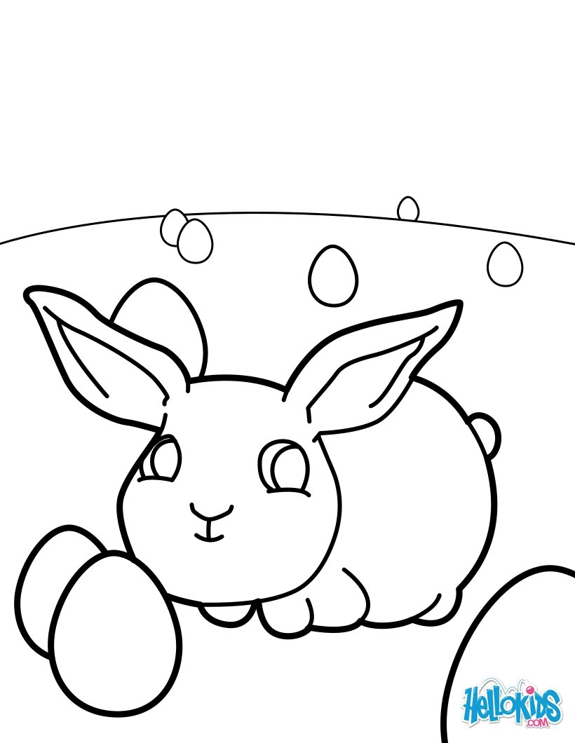 Baby easter bunny coloring pages