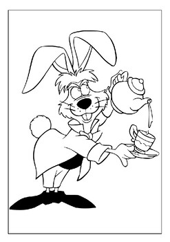 Printable alice in wonderland coloring pages whimsical adventure pages