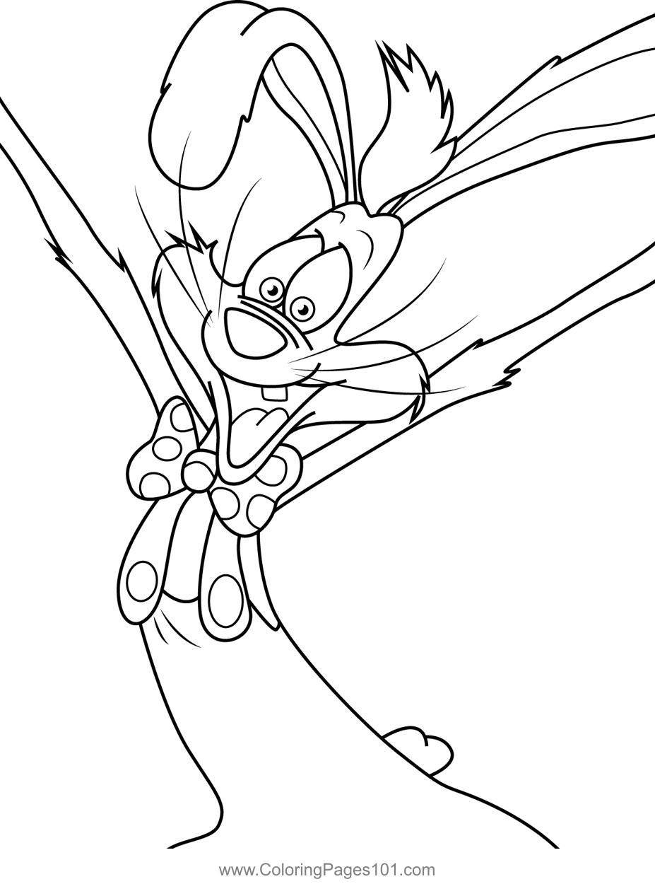 Roger rabbit coloring page