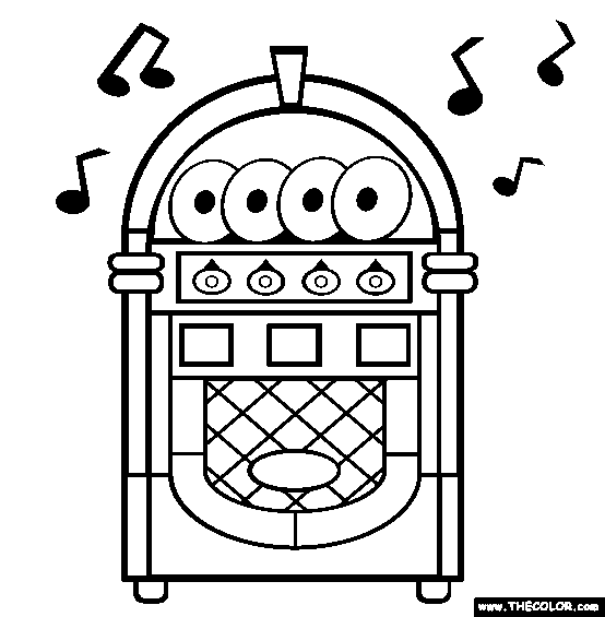 The jukebox coloring page free the jukebox online coloring