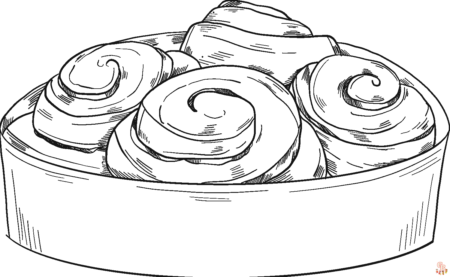 Printable cinnamon roll coloring pages free