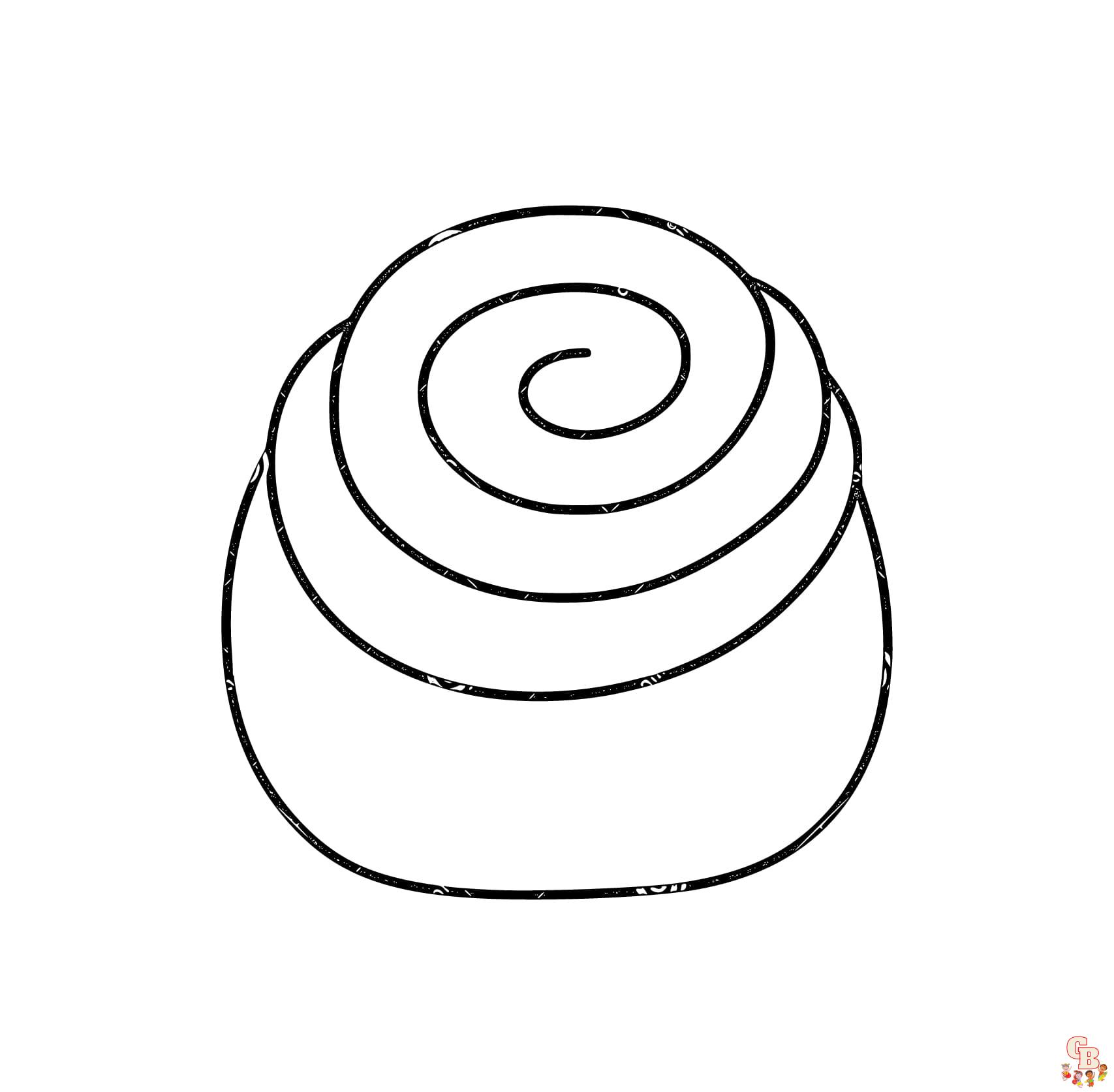 Printable cinnamon roll coloring pages free