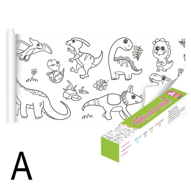 Dinosr childrens drawing roll of paper for kids colorings roll drawing pap i