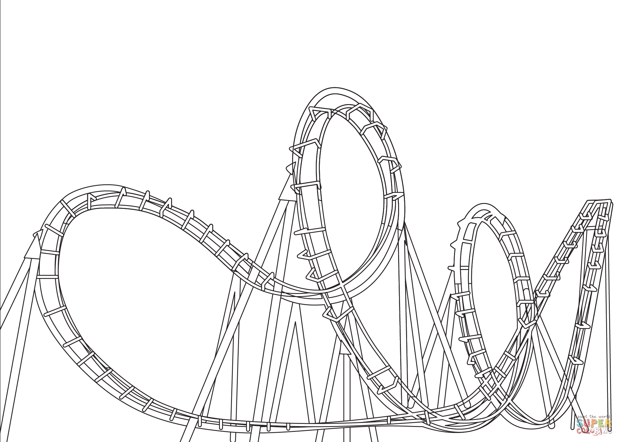 Roller coaster coloring page free printable coloring pages