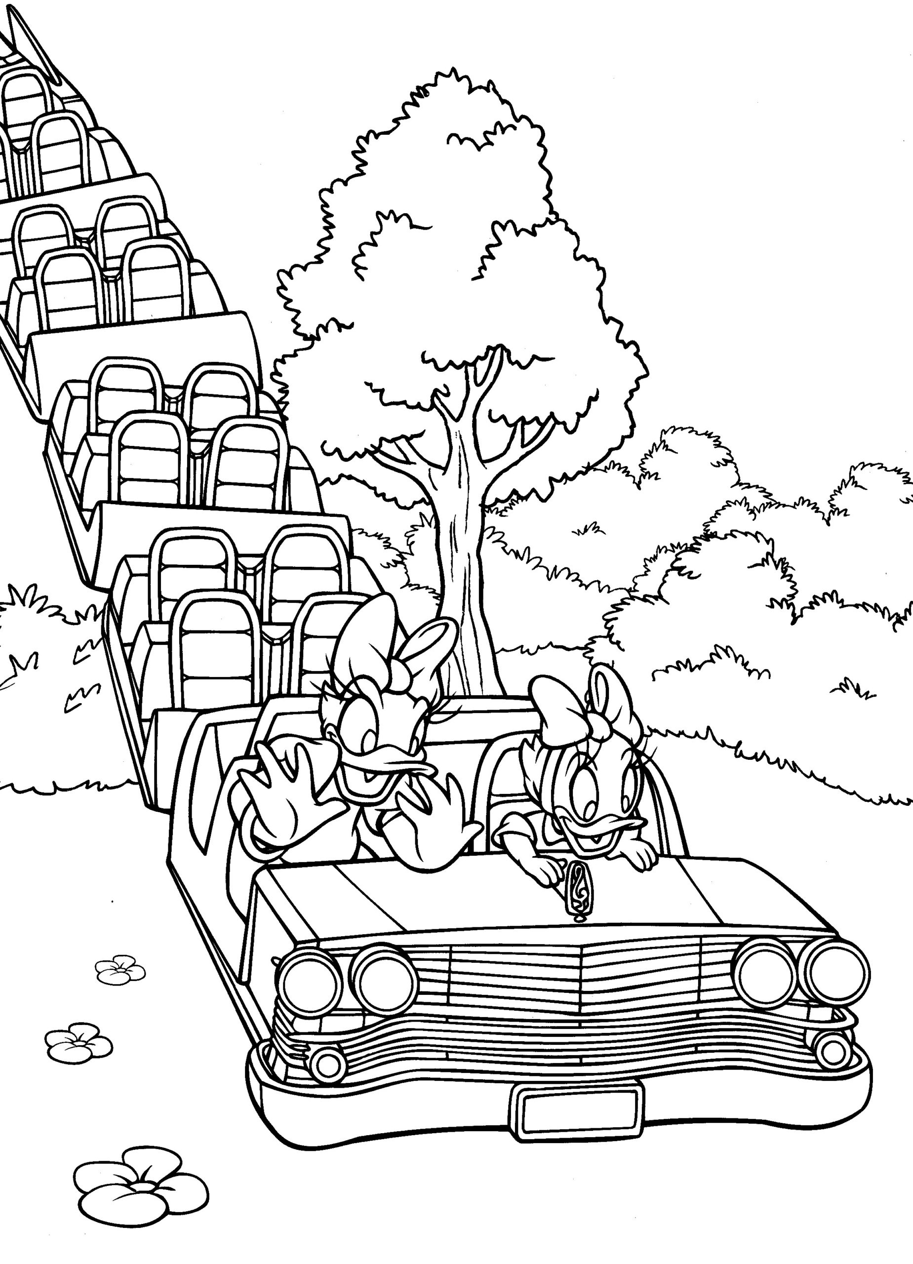 Disney coloring pages â daisy rock and roller coaster â the disney nerds podcast