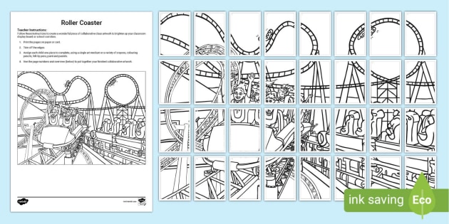 Rollercoaster collaborative art resource pack