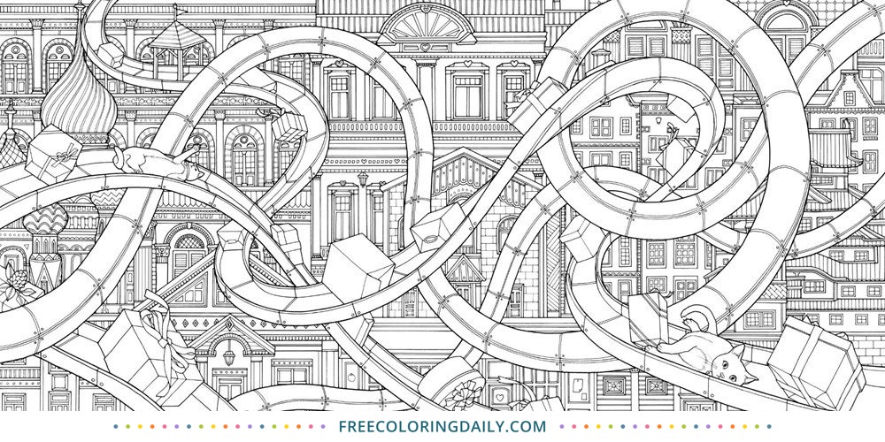 Free roller coaster coloring free coloring daily