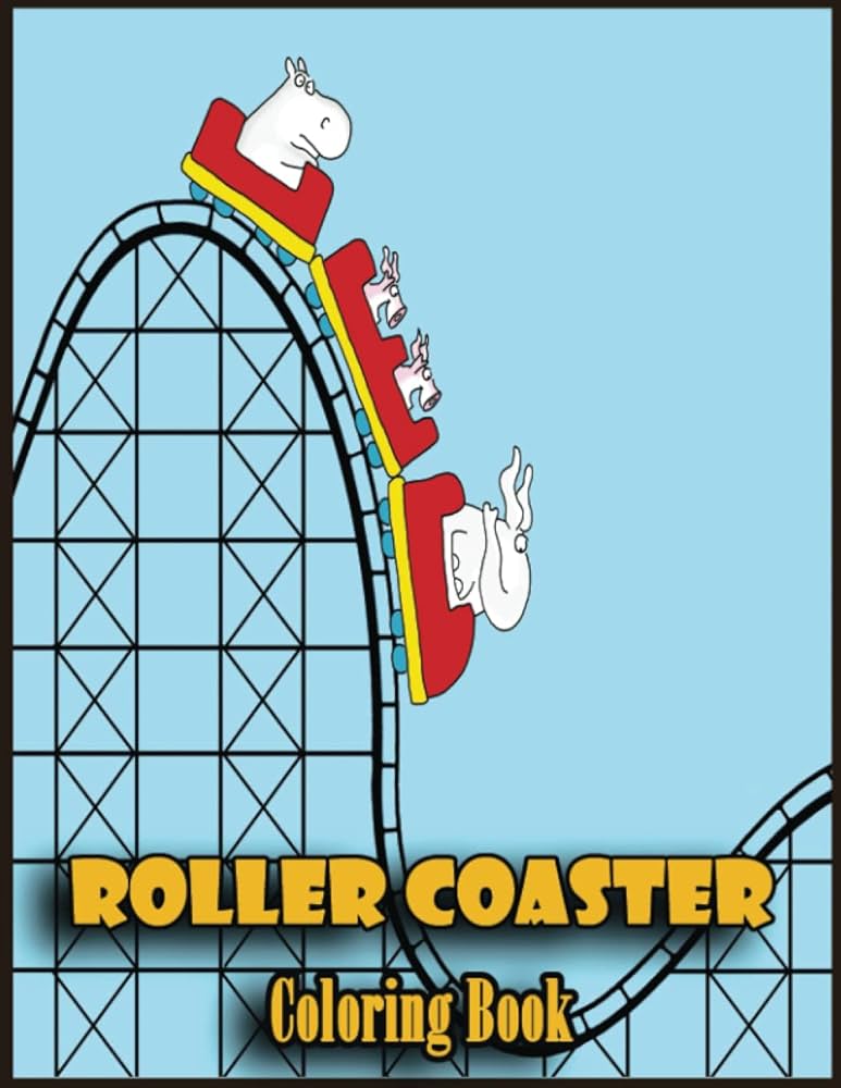 Roller coaster coloring book over high quality pages amazing roller coaster designs for adults kids toddlers children roller coaster lovers fans guido publisher books