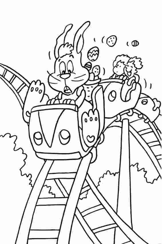 Easter roller coaster coloring page