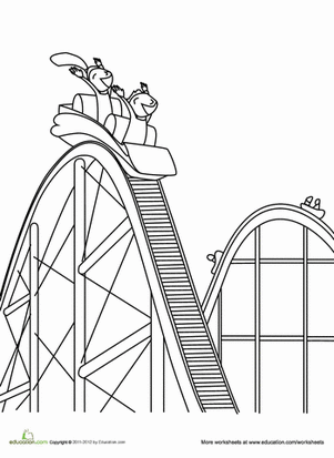 Roller coaster coloring page roller coaster drawing roller coaster coaster art