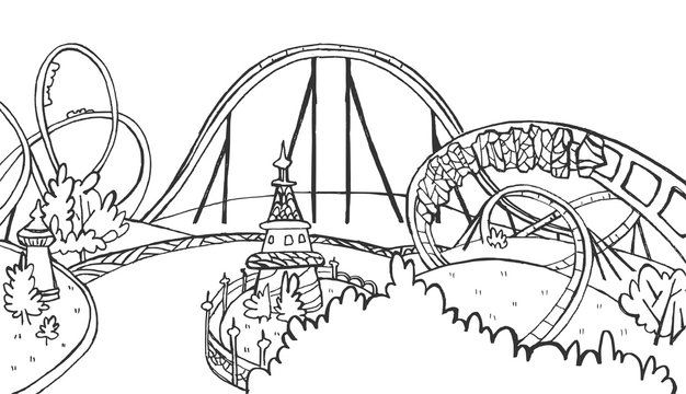 Roller coaster sketch images â browse photos vectors and video