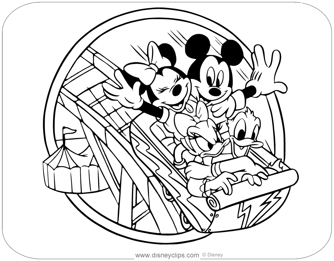 Printable mickey mouse friends coloring pages