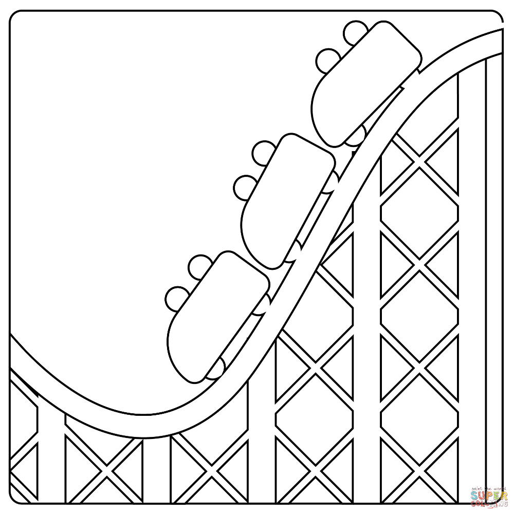 Roller coaster emoji coloring page free printable coloring pages roller coaster roller coaster drawing emoji coloring pages