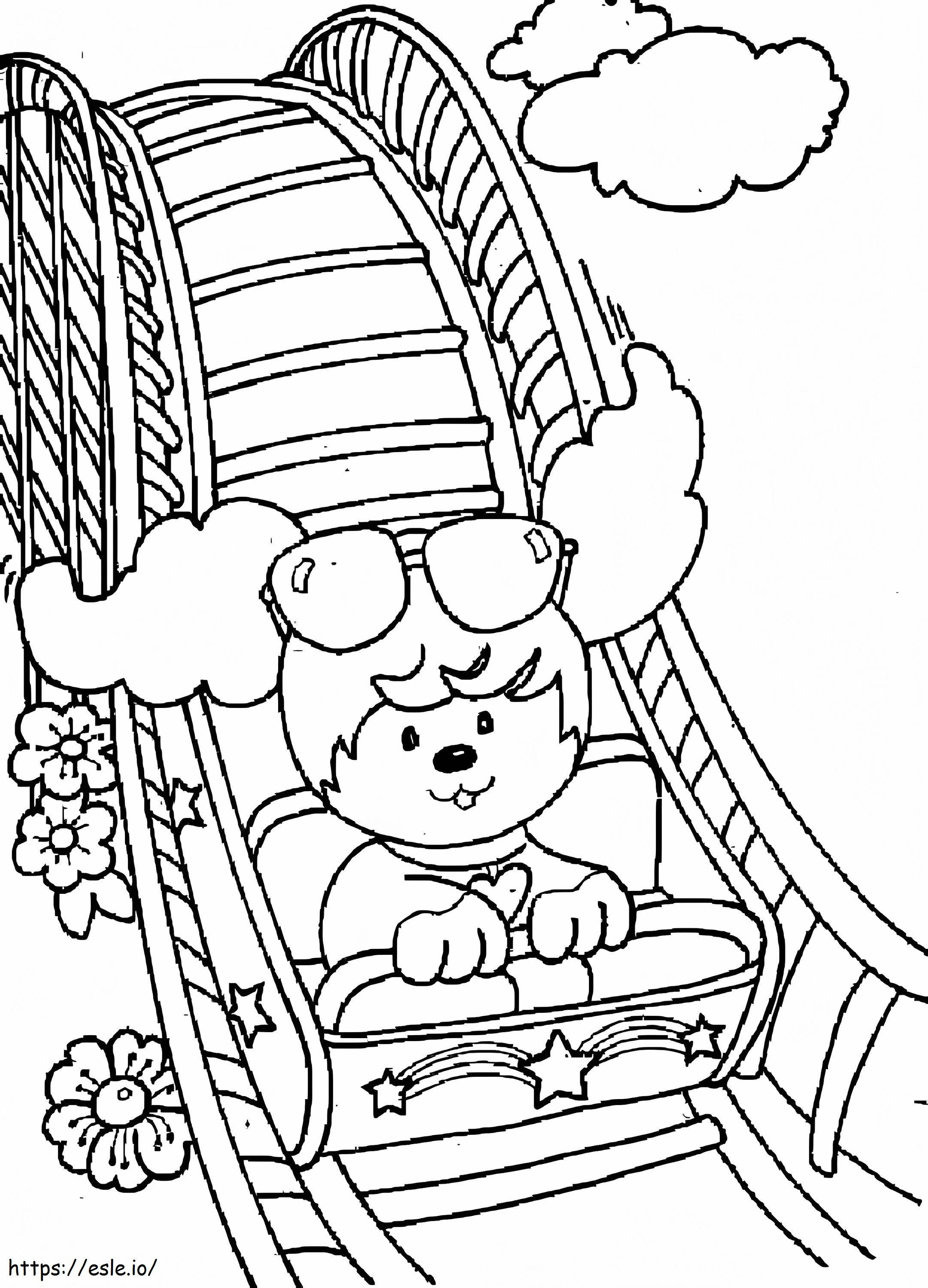 Print roller coaster coloring page