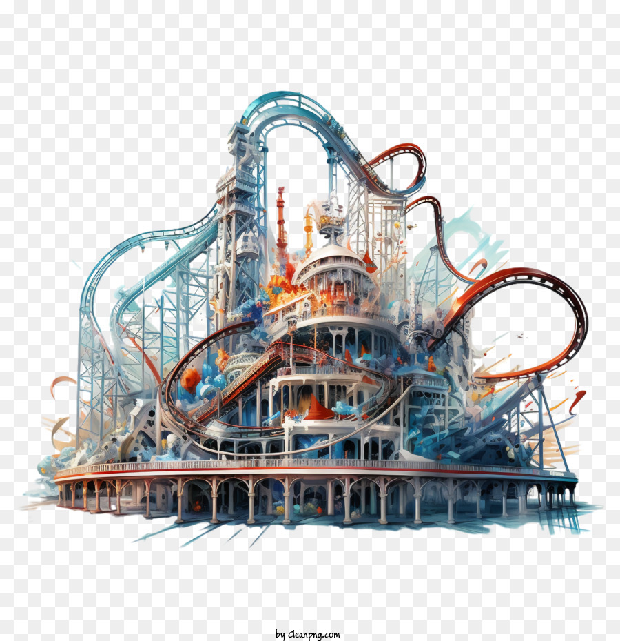 National roller coaster day water park roller coaster thrill ride amusement park png download