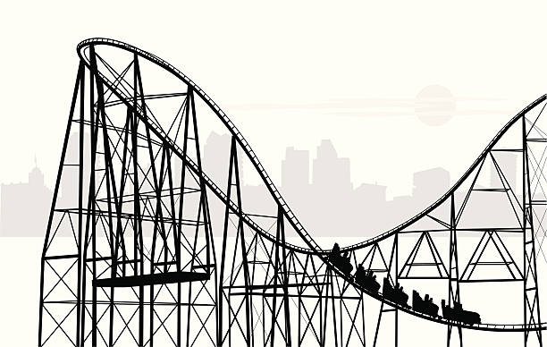 Roller coaster scared stock illustrations royalty