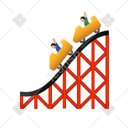 Roller coaster emoji icon in png svg