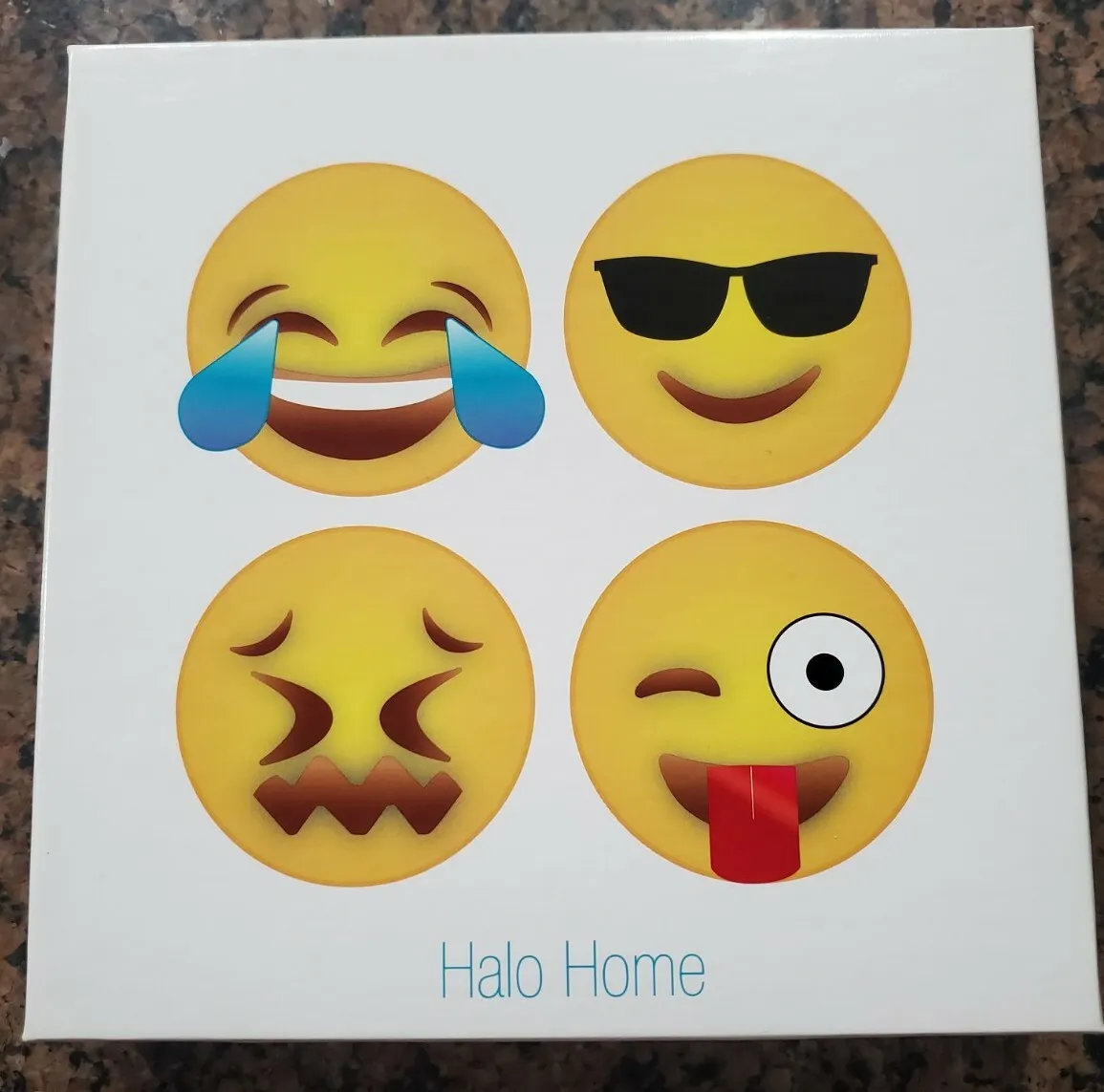 Halo home emotional roller coaster cloth emoji coasters