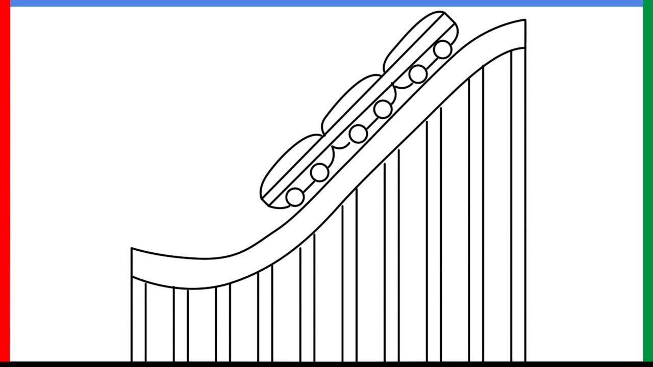 How to draw roller coaster emoji step by step for beginners