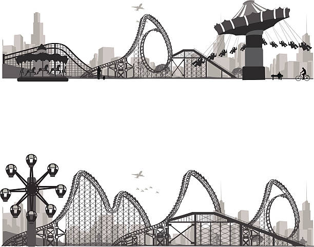 Rollercoaster loop stock illustrations royalty