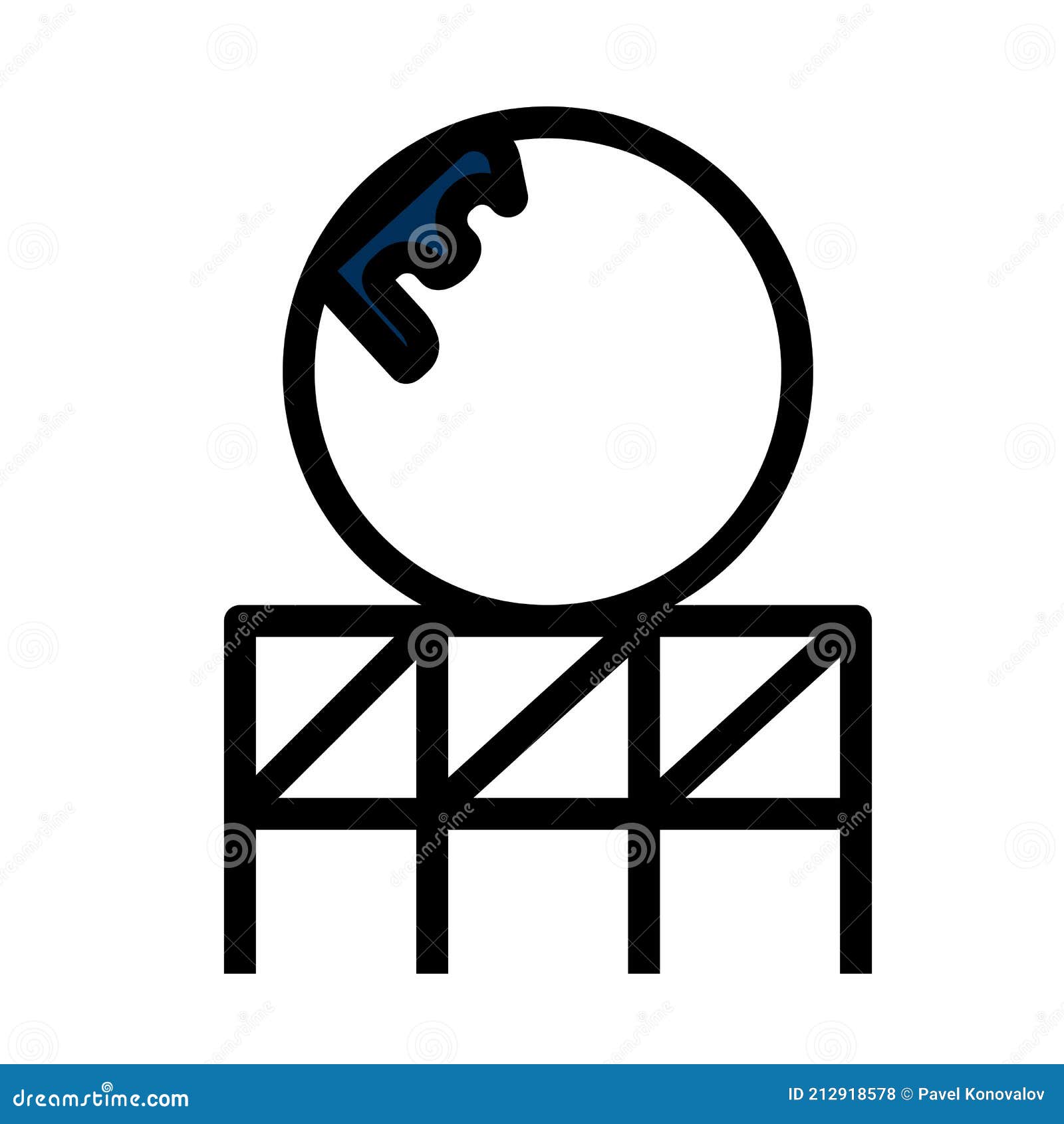 Roller coaster loop icon stock vector illustration of attraction