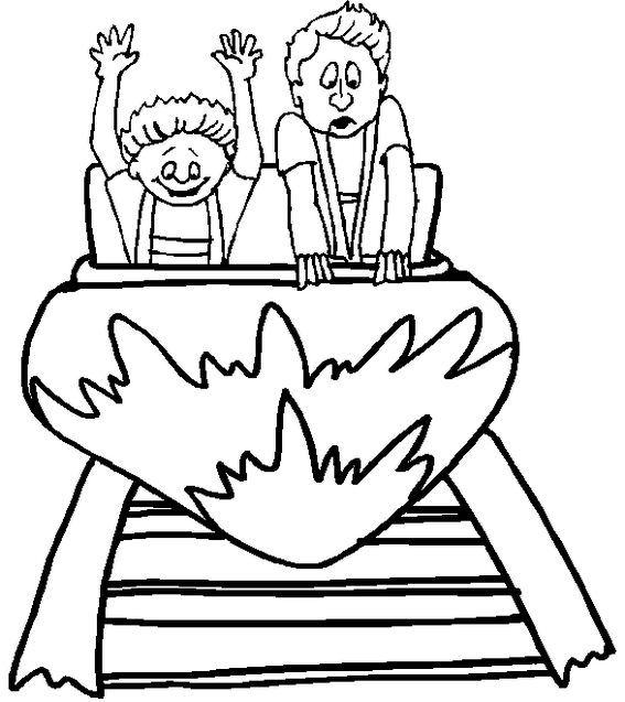 The thrill of riding a coaster coloring picture coloring pages coloring pictures free coloring pages