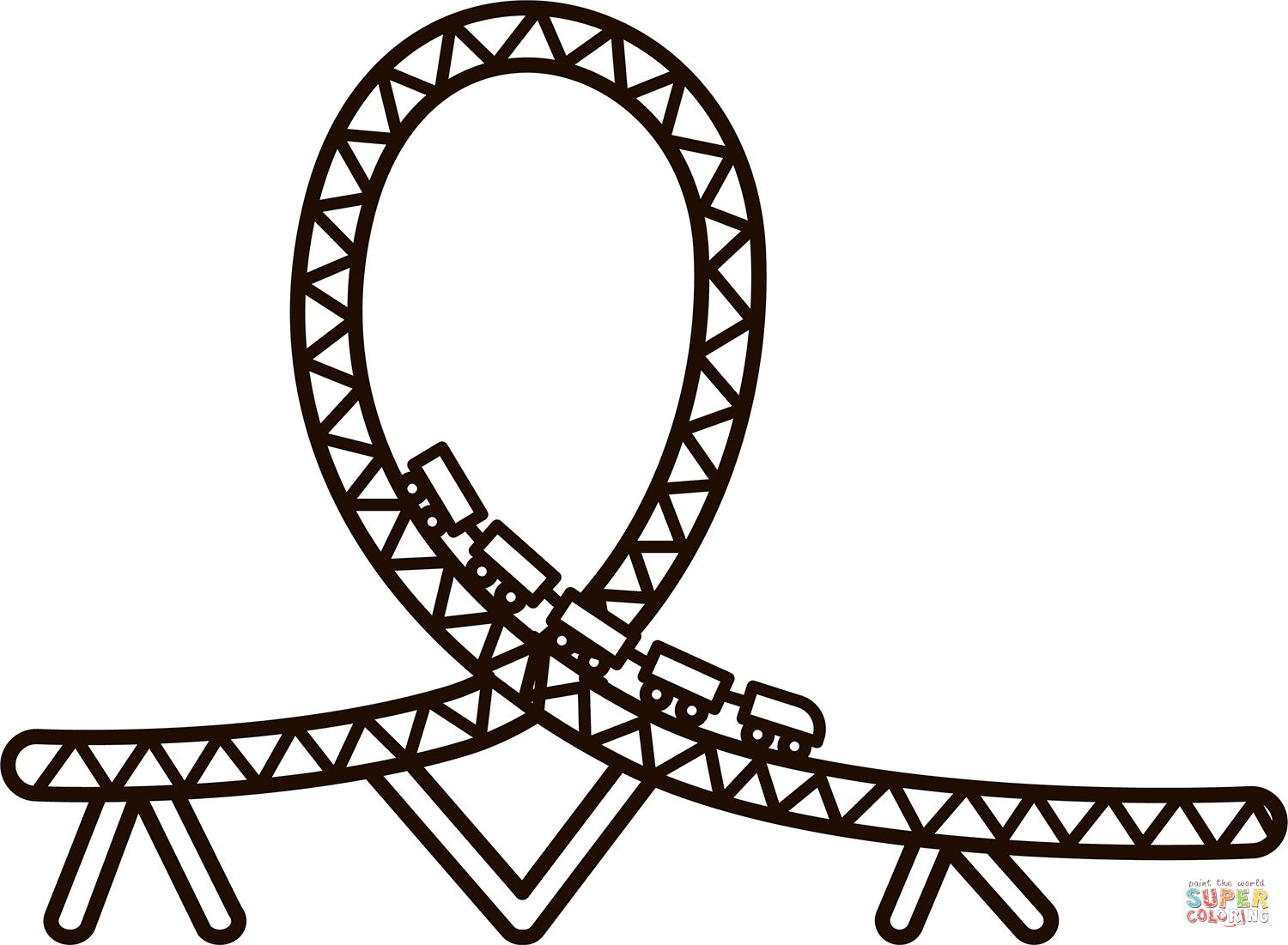 Roller coaster coloring page free printable coloring pages