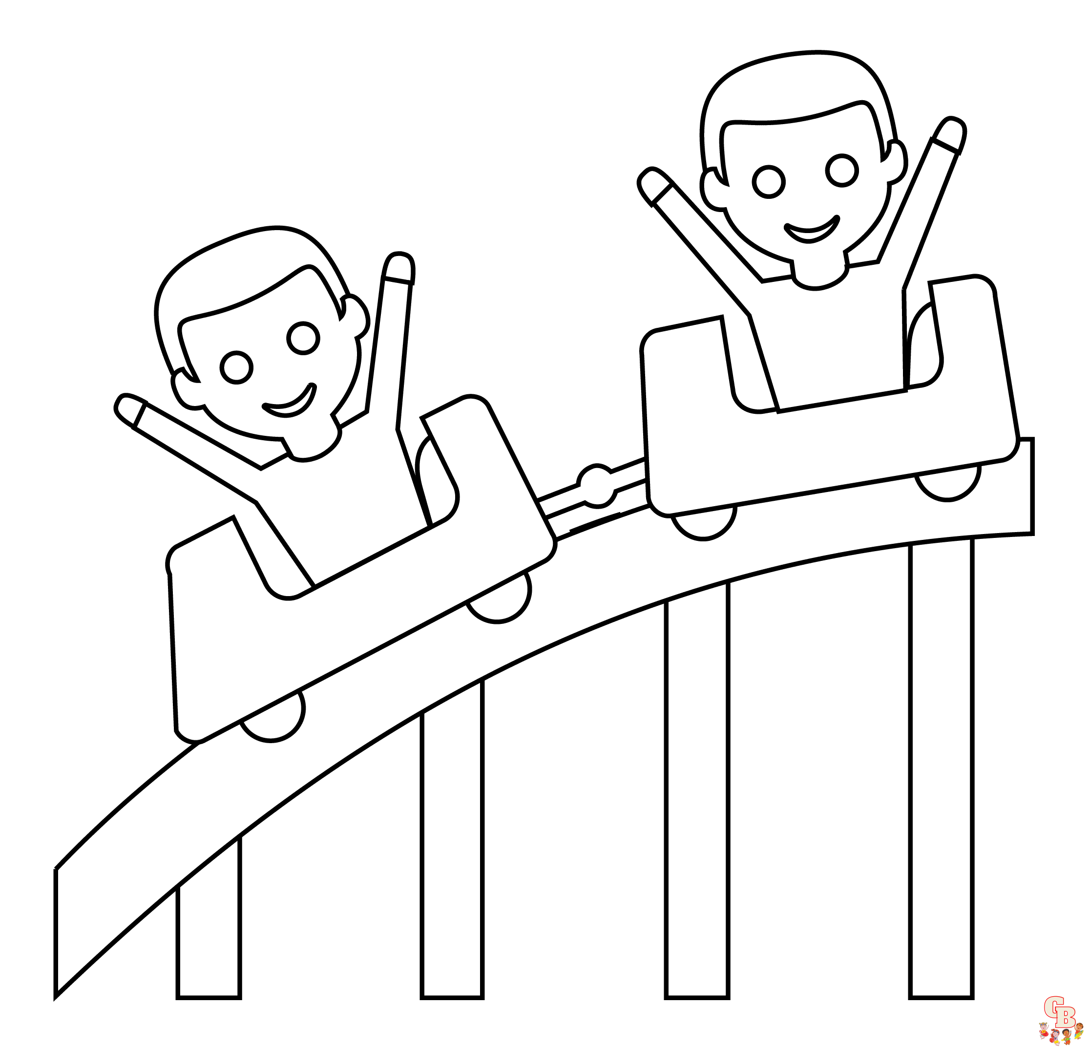 Printable roller coaster coloring pages free for kids and adults