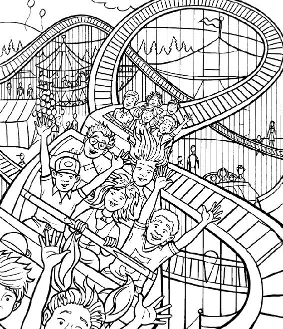 The intricate american roller coaster coloring sheet roller coaster drawing roller coaster coloring pages