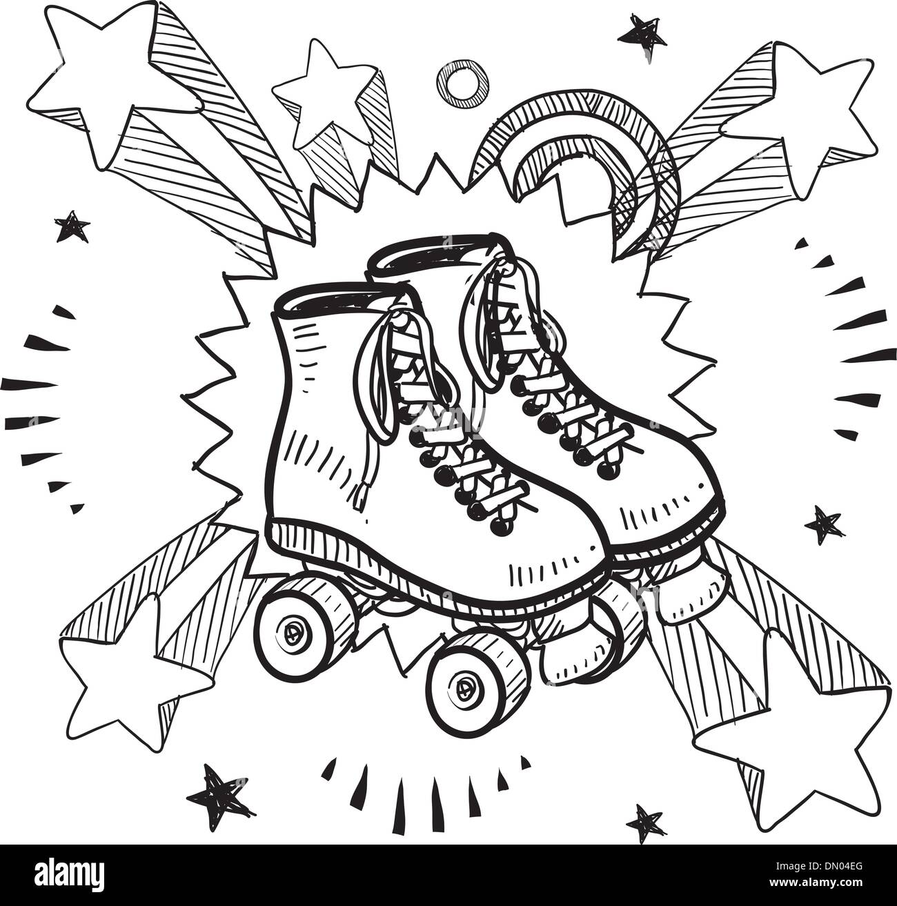 For roller skates stock vector images