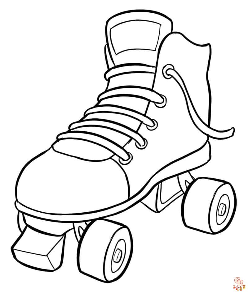 Printable roller skate coloring pages free for kids and adults