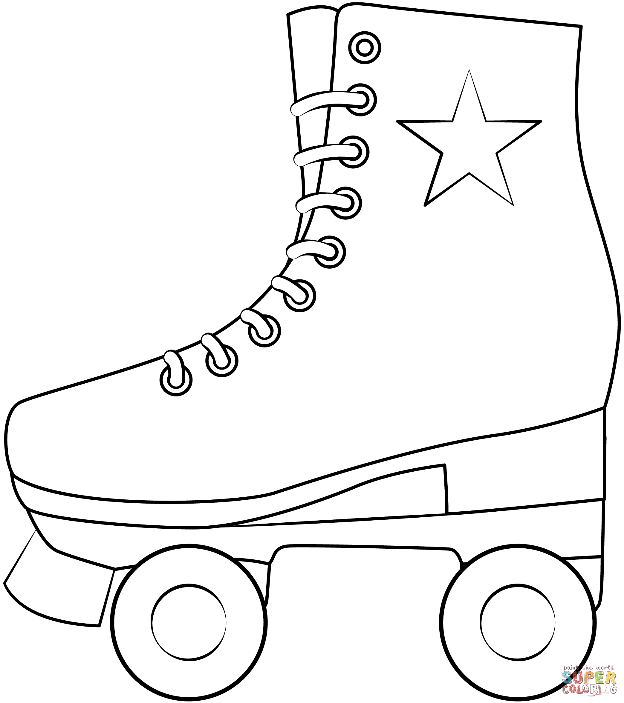 Roller skate coloring page free printable coloring pages