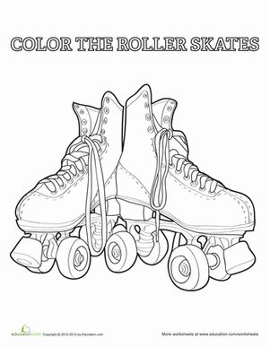 Roller skate worksheet education roller derby art roller roller skating party