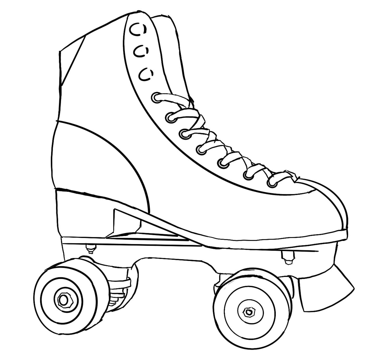 I accidentally made a coloring page while drawing rrollerskating