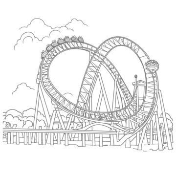 Roller coaster drawing png transparent images free download vector files