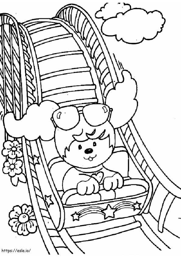 Print roller coaster coloring page