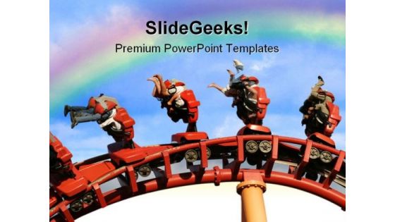 Roller coaster powerpoint templates slides and graphics