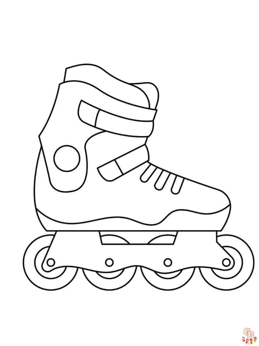 Printable roller skate coloring pages free for kids and adults