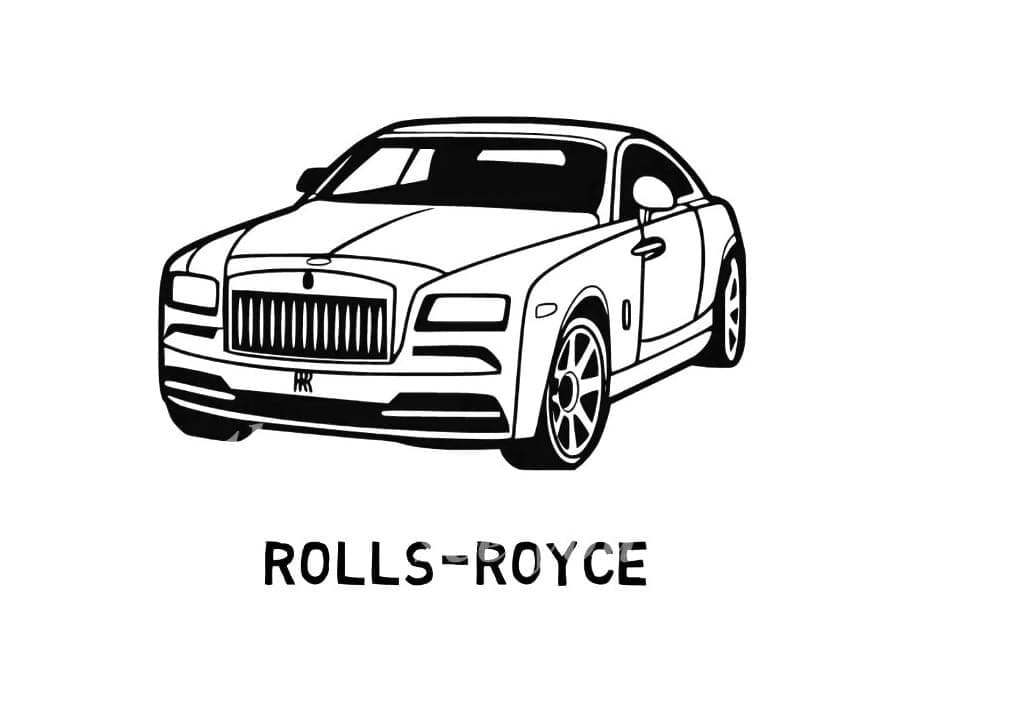 Rolls royce free printable coloring page