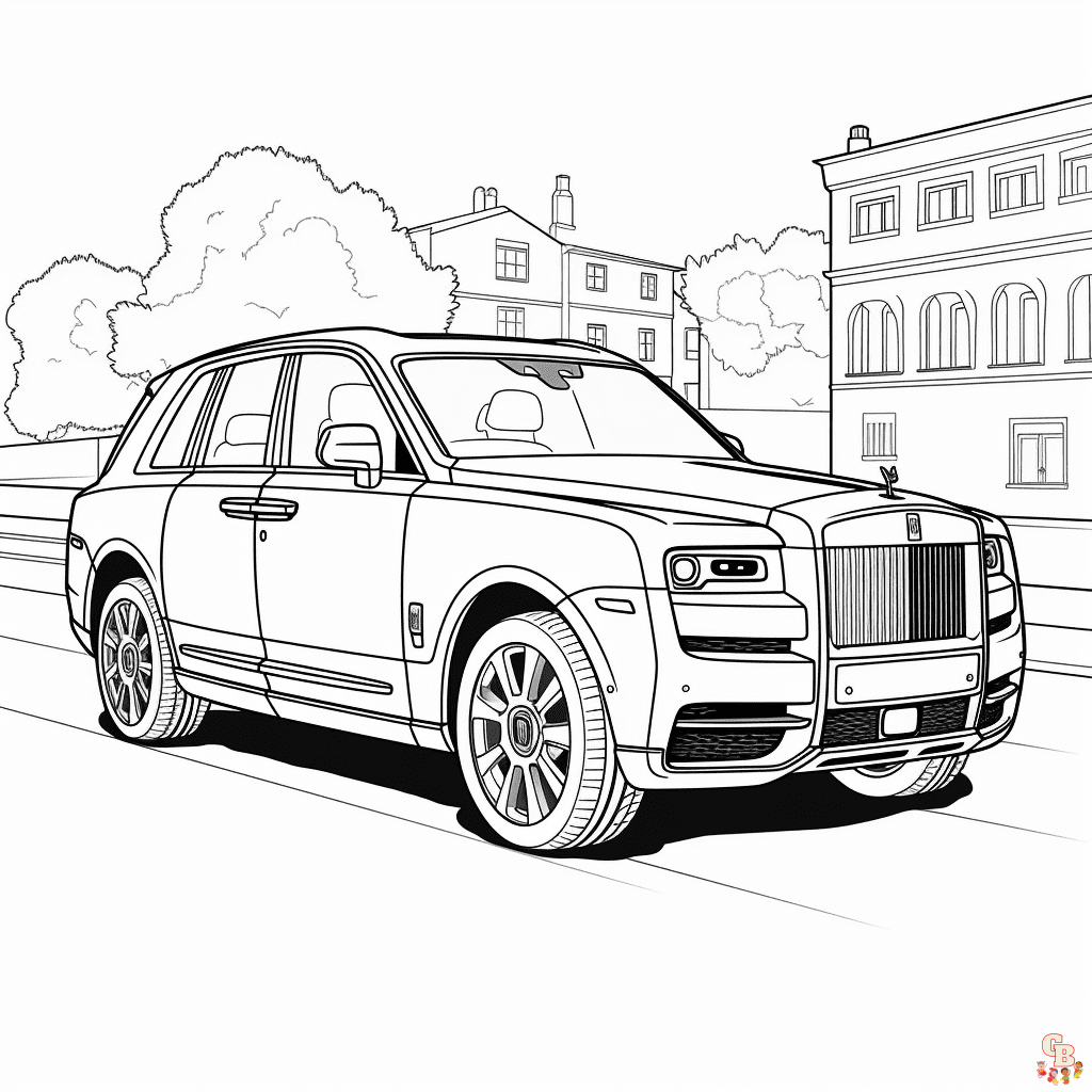 Printable rolls royce coloring pages free for kids and adults