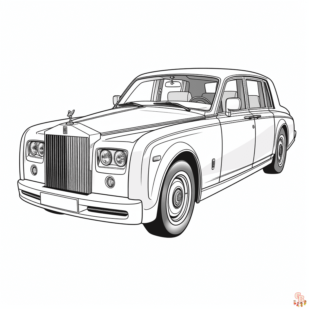 Printable rolls royce coloring pages free for kids and adults