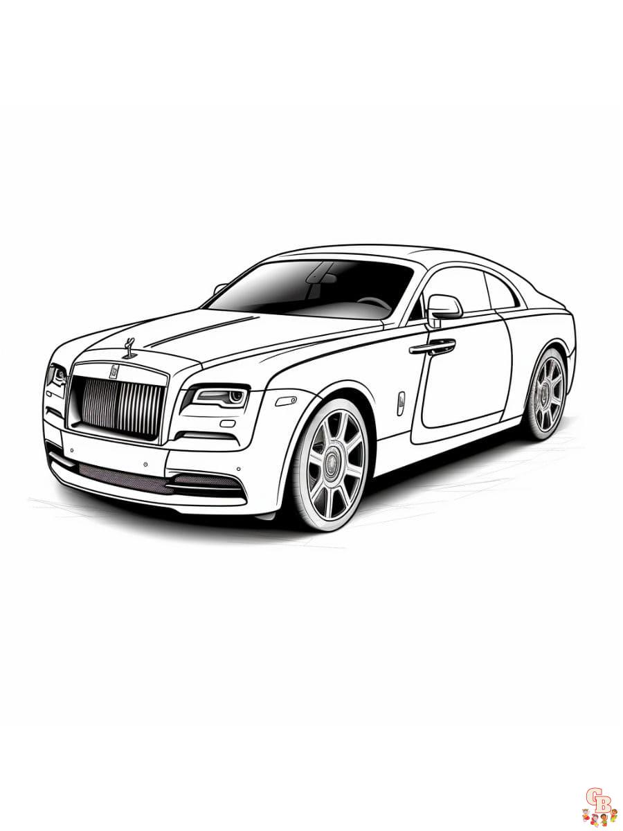 Printable rolls royce coloring pages free for kids and adults