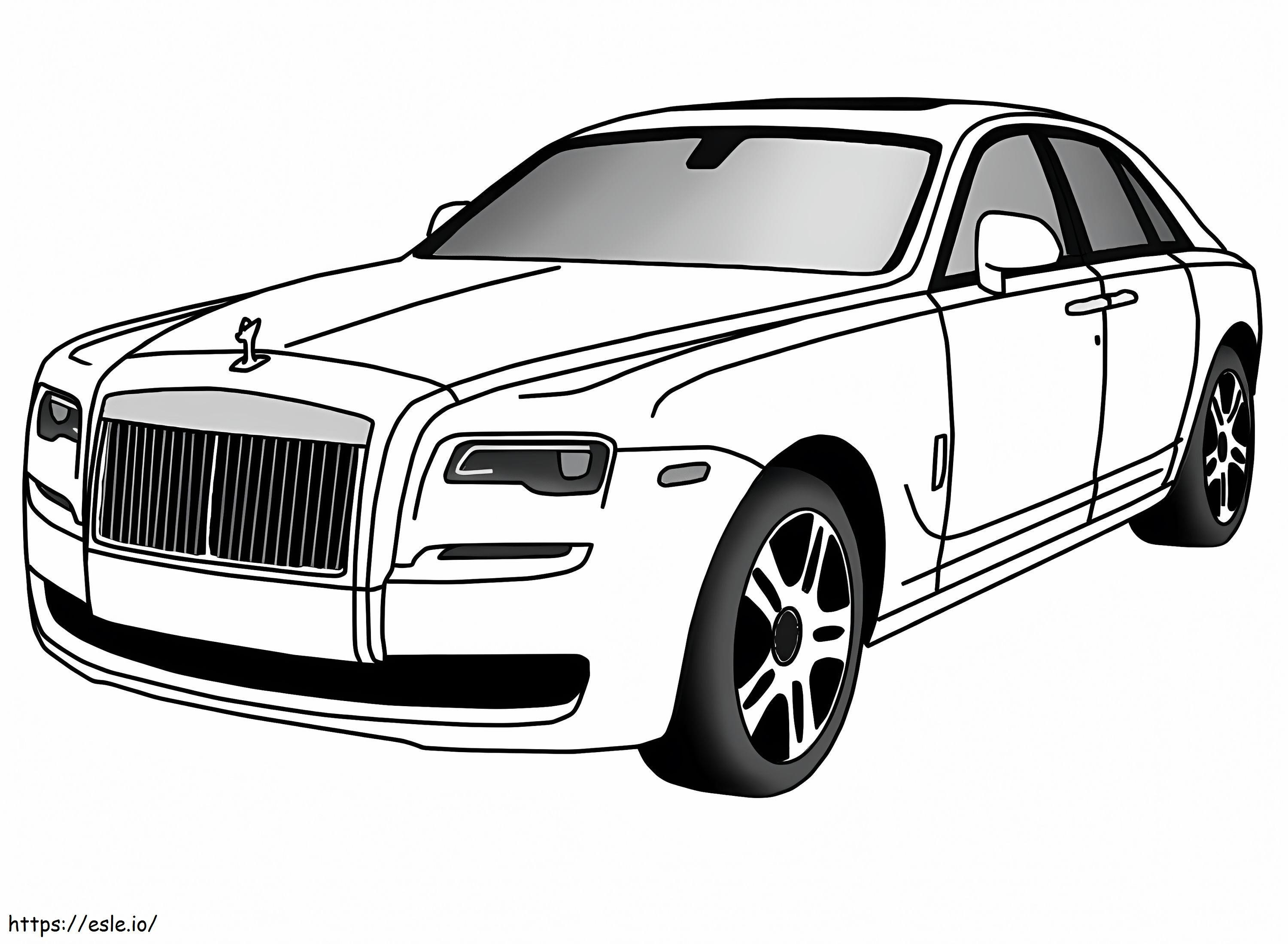 Rolls royce ghost coloring page