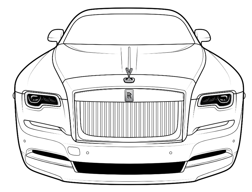 Rolls royce coloring page