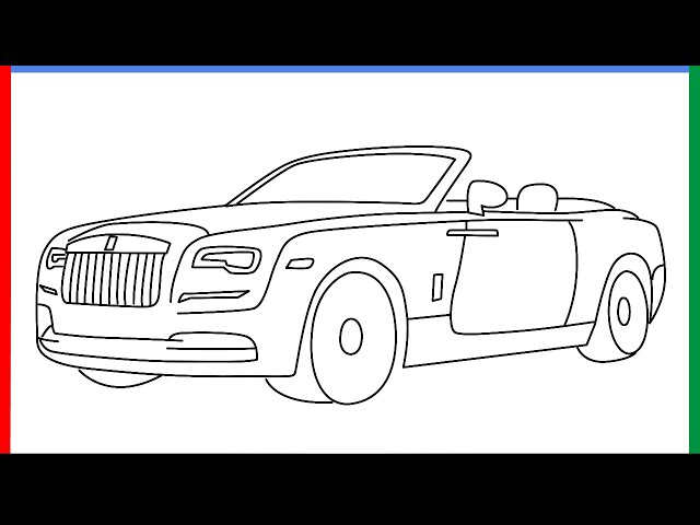 How to draw rolls royce dawn step by step for beginners