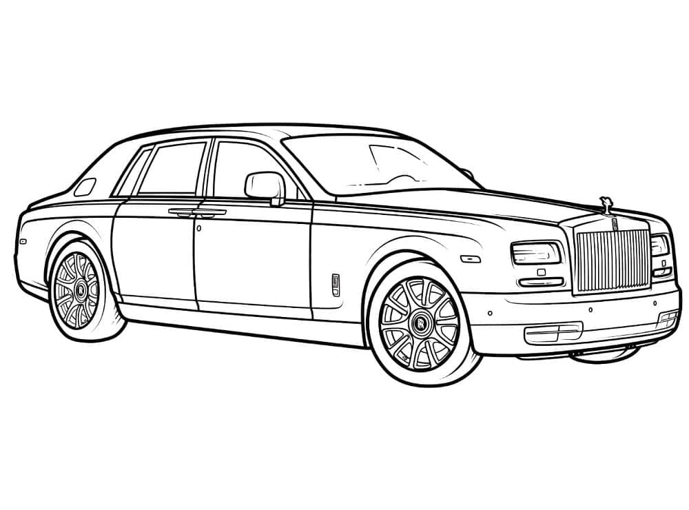 Free rolls royce coloring page