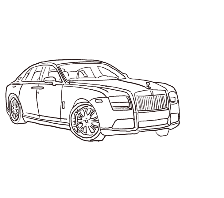 Rolls royce passenger coloring book to print and online