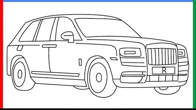 How to draw rolls royce dawn step by step for beginners