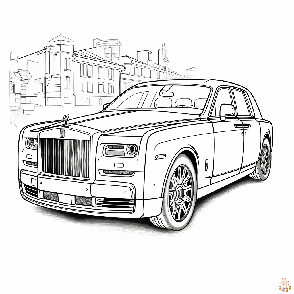 Printable rolls royce coloring pages free for kids and adults