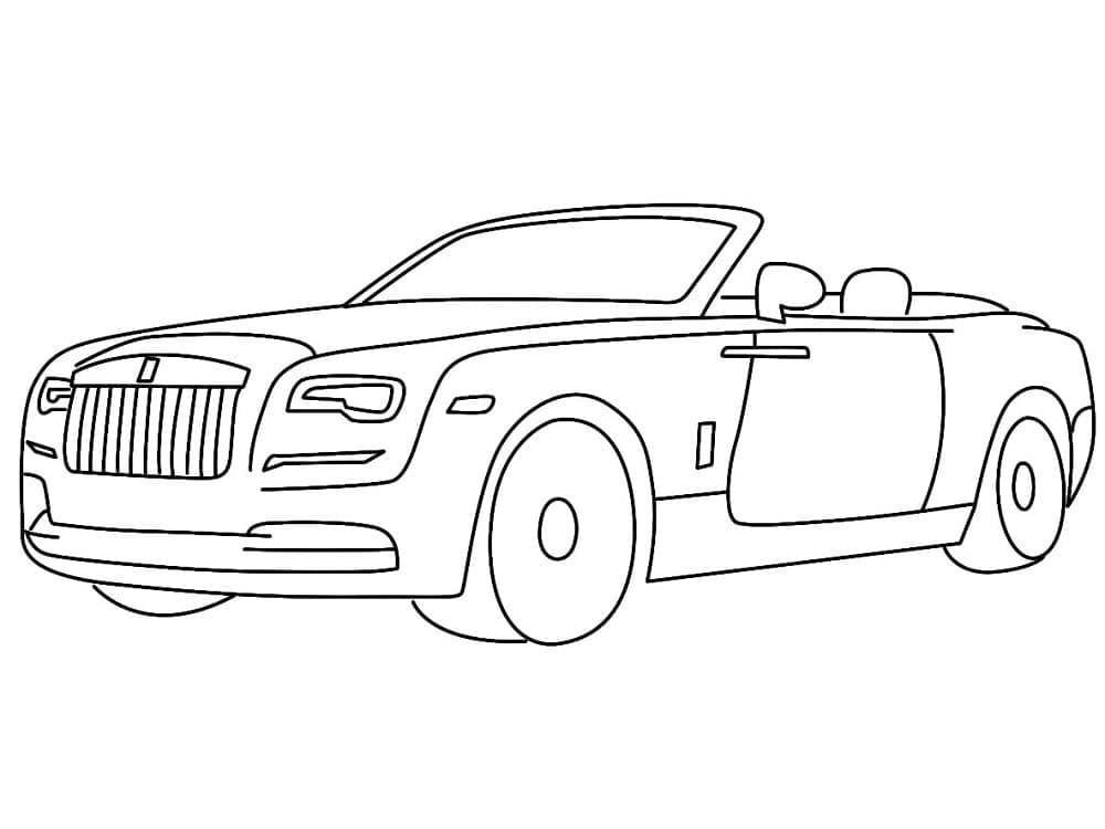 Rolls royce free printable coloring page